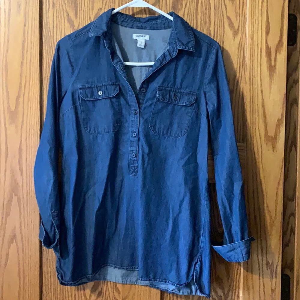 Jean button up